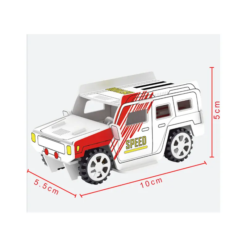 3D puzzle painted pull-back car set-product